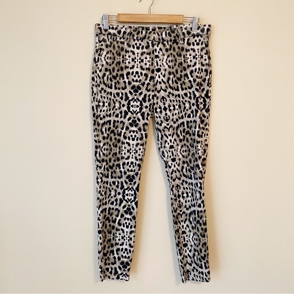 HUE Leopard Print Denim Stretch Leggings Jeggings - Large - Picture 1 of 12